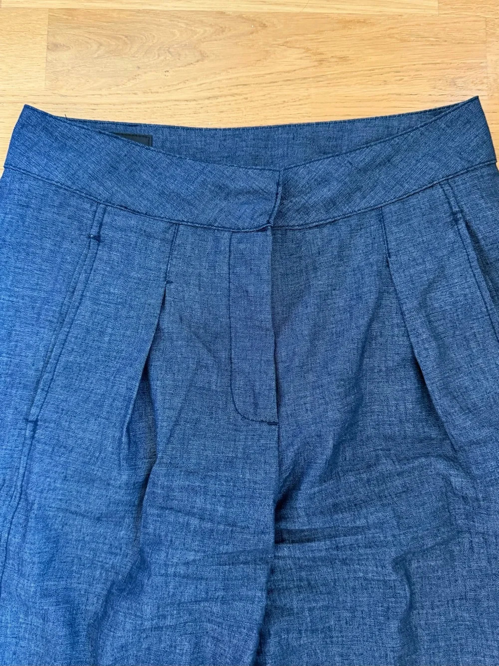 ZARA Edgy Denim Look Linen Pants Suit Set - XS